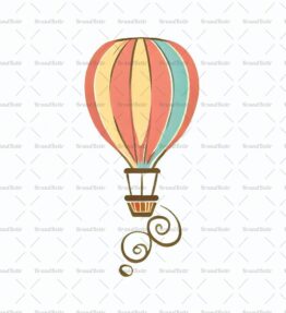 Verspielter Heißluftballon